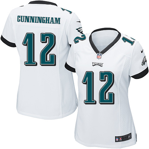 Women's Elite Randall Cunningham Nike Jersey White Road - #12 NFL Philadelphia Eagles